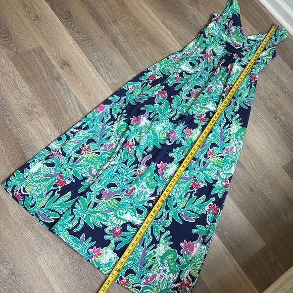 Lilly Pulitzer Bright Floral V-neck Maxi Sundres size large - Picture 7 of 13